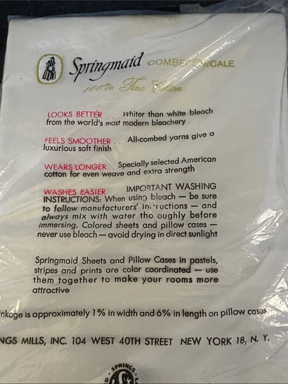 Springmaid White Pillow Cases - 2-Pack